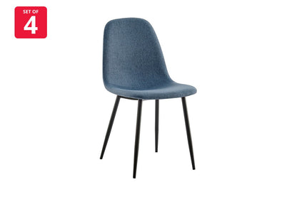 Ovela Lucas Set of 4 Dining Chairs (Blue)