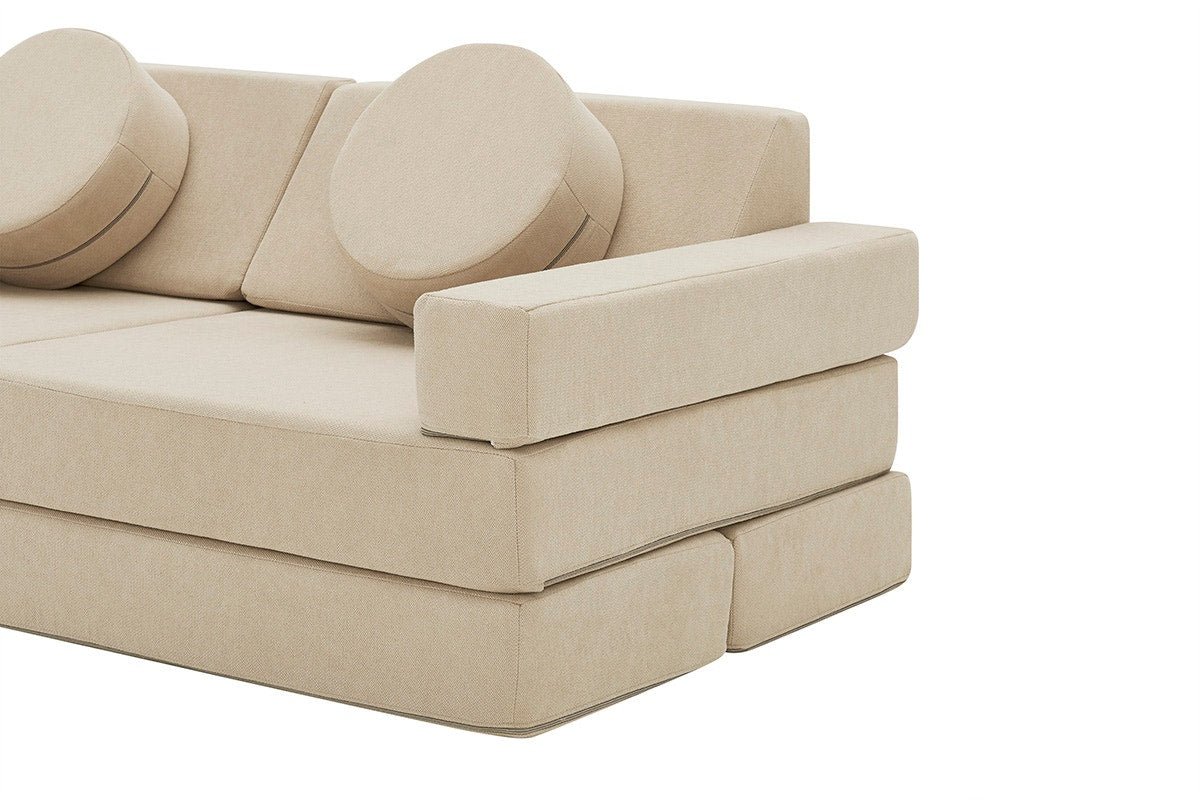 Ovela 14 Piece Modular Double Kids Play Sofa (Beach Beige)