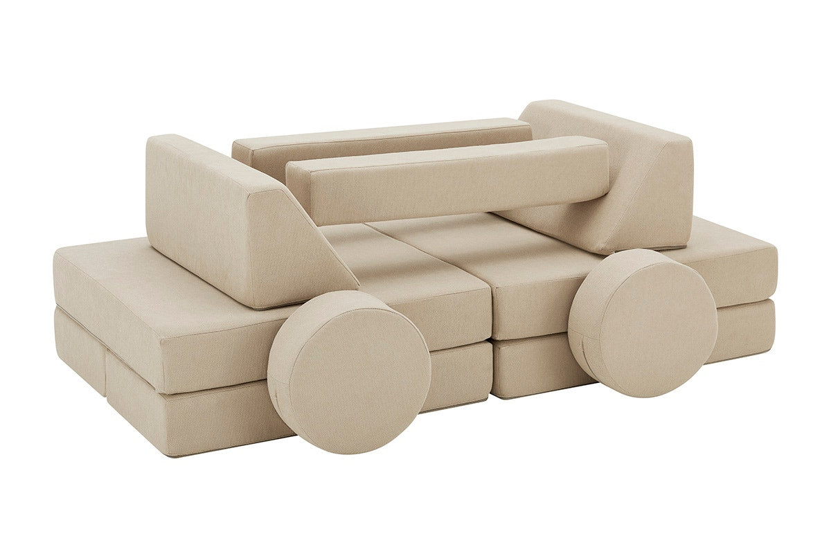 Ovela 14 Piece Modular Double Kids Play Sofa (Beach Beige)