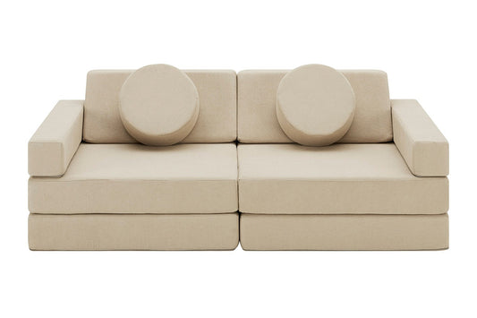 Ovela 14 Piece Modular Double Kids Play Sofa (Beach Beige)