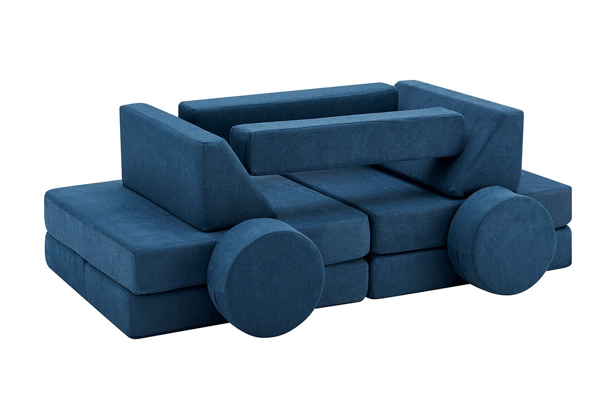 Ovela 14 Piece Modular Double Kids Play Sofa (Ocean Blue)