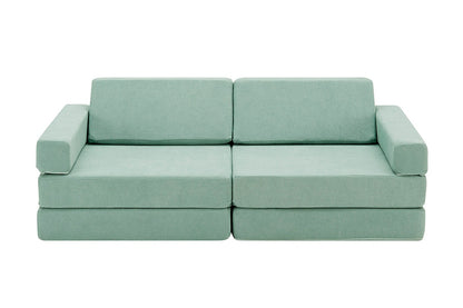 Ovela 14 Piece Modular Double Kids Play Sofa (Sage Green)