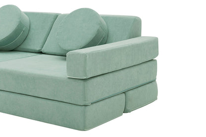 Ovela 14 Piece Modular Double Kids Play Sofa (Sage Green)