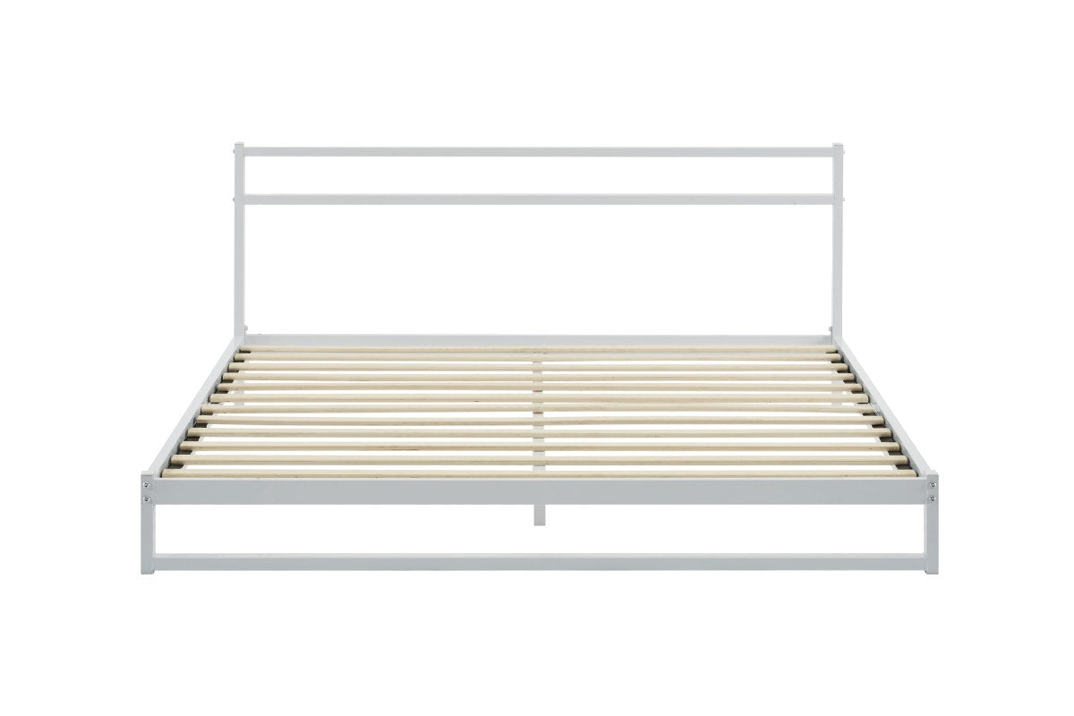 Ovela Michelle Metal Bed Frame (White, Queen)