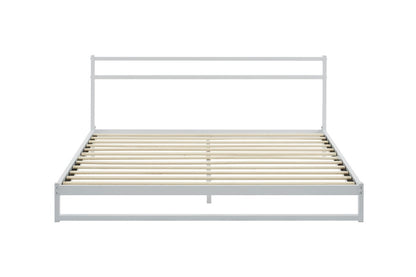 Ovela Michelle Metal Bed Frame (White, Queen)