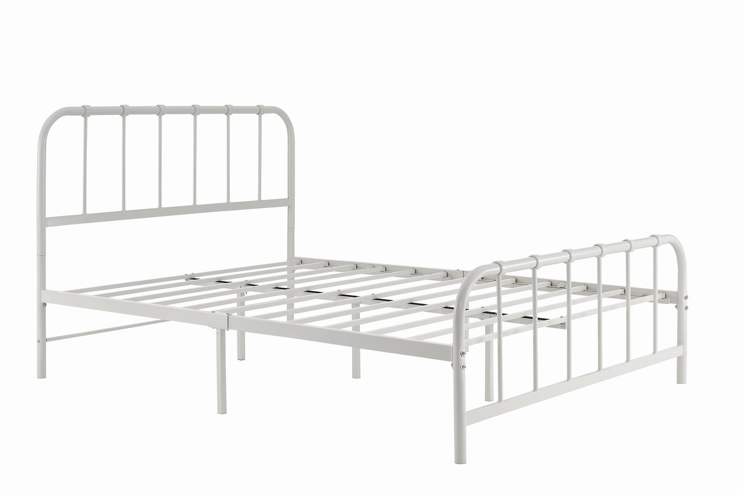 Ovela Milan Metal Bed Frame (White, Double)