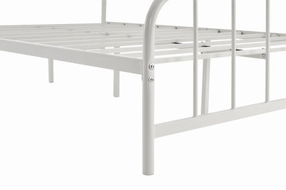 Ovela Milan Metal Bed Frame (White, Double)