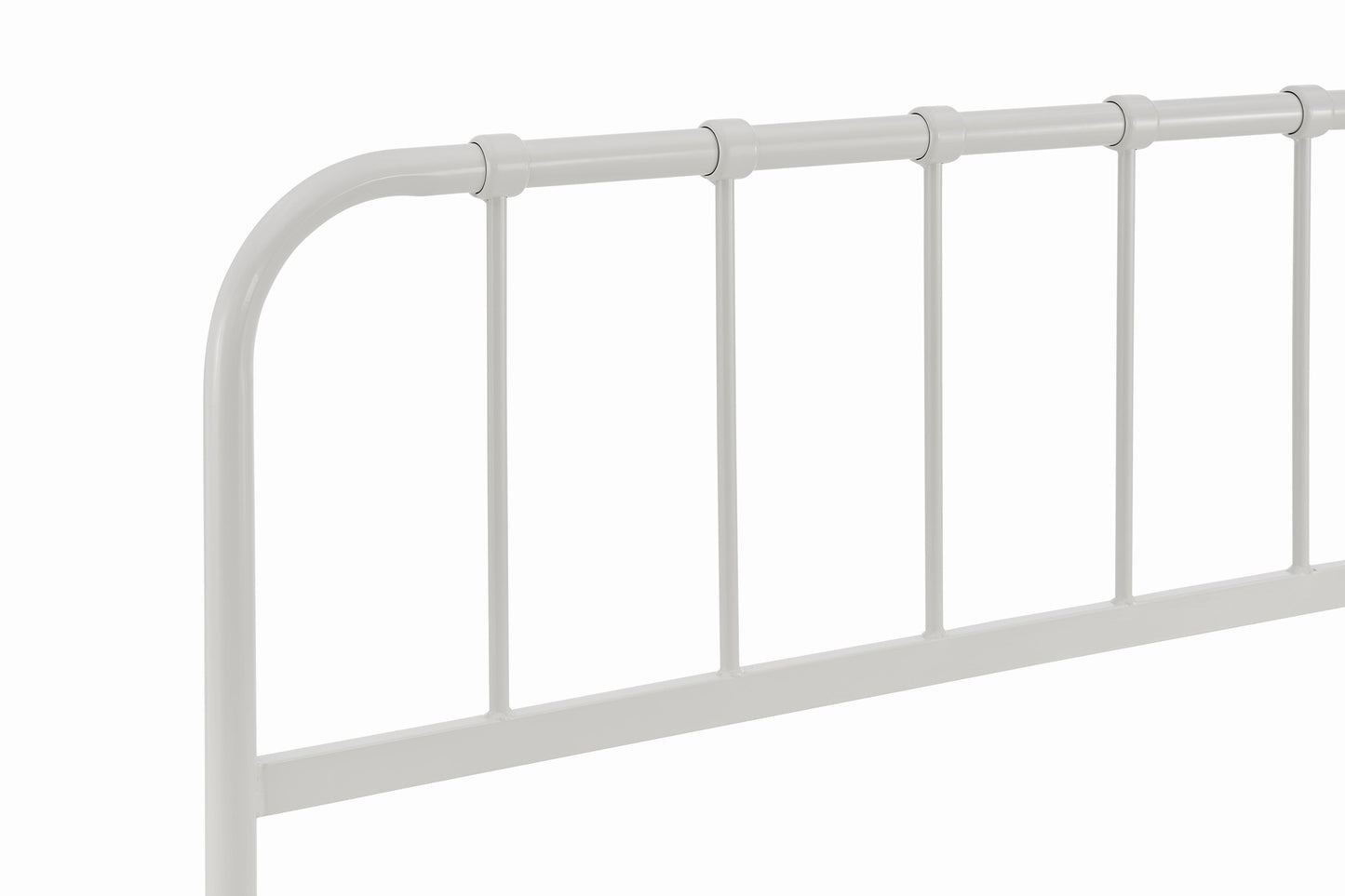 Ovela Milan Metal Bed Frame (White, Double)