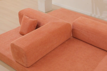 Ovela Mia 3 Seater Corduroy Compressed Sofa Bed (Clay Red)