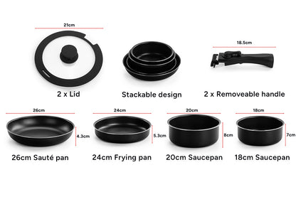 Ovela Moderno 8 Piece Non-Stick Induction Cookware Set