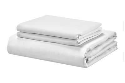 Ovela Bamboo Quilt Cover Set White Queen 100% Natural