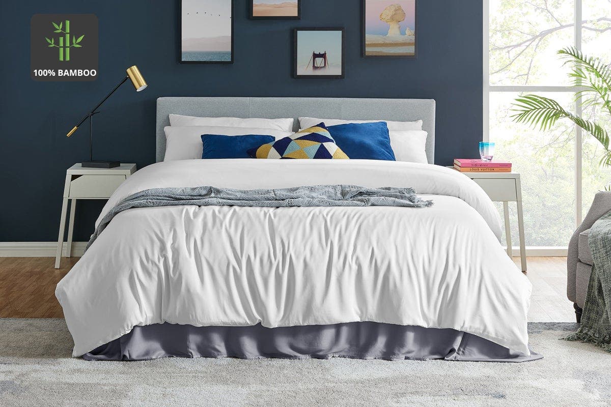 Ovela 100% Natural Bamboo Quilt Cover Set (White)