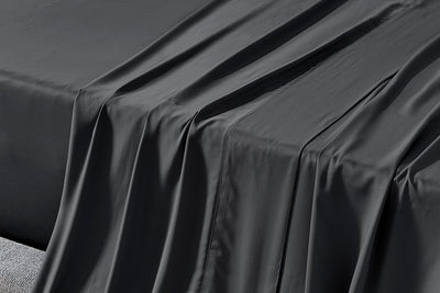 Ovela Bamboo Bed Sheet Set Charcoal King 100% Natural
