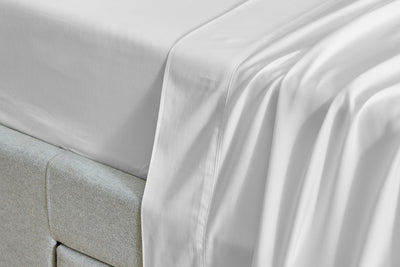 Ovela Bamboo Bed Sheet Set White Double 100% Natural