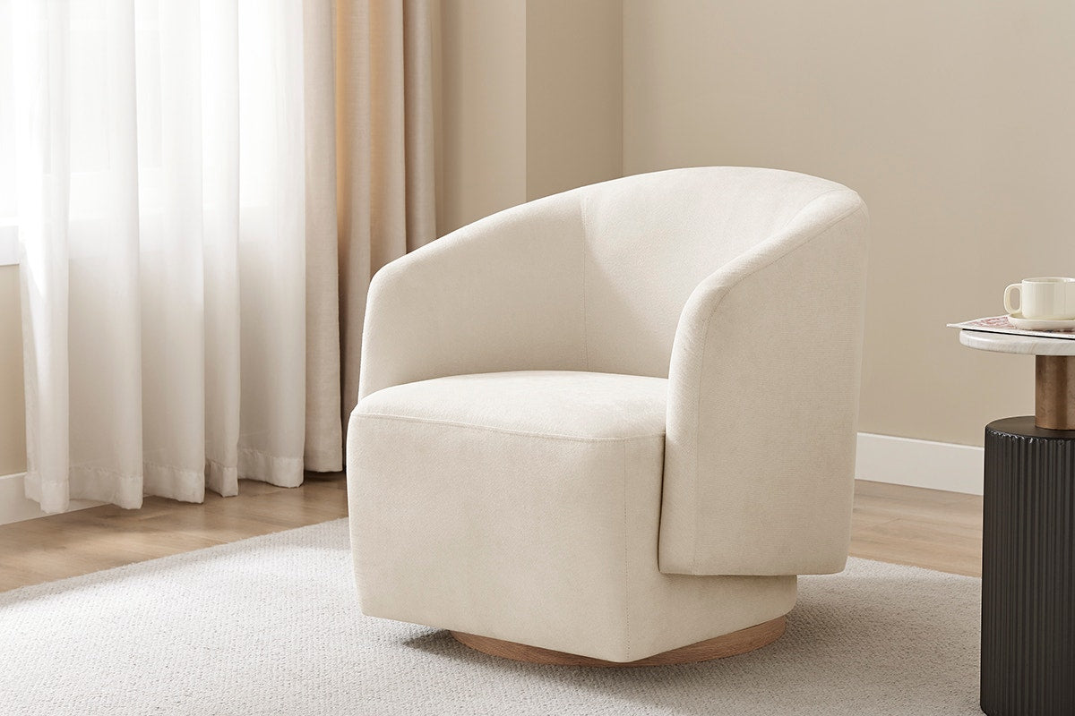 Ovela Nova Swivel Armchair (Cream)
