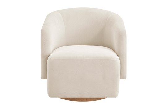 Ovela Nova Swivel Armchair (Cream) - Auzzistore