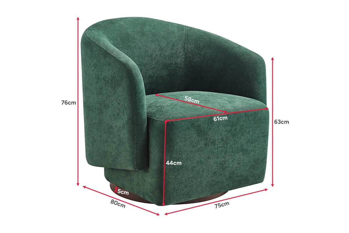 Ovela Nova Swivel Armchair (Green)