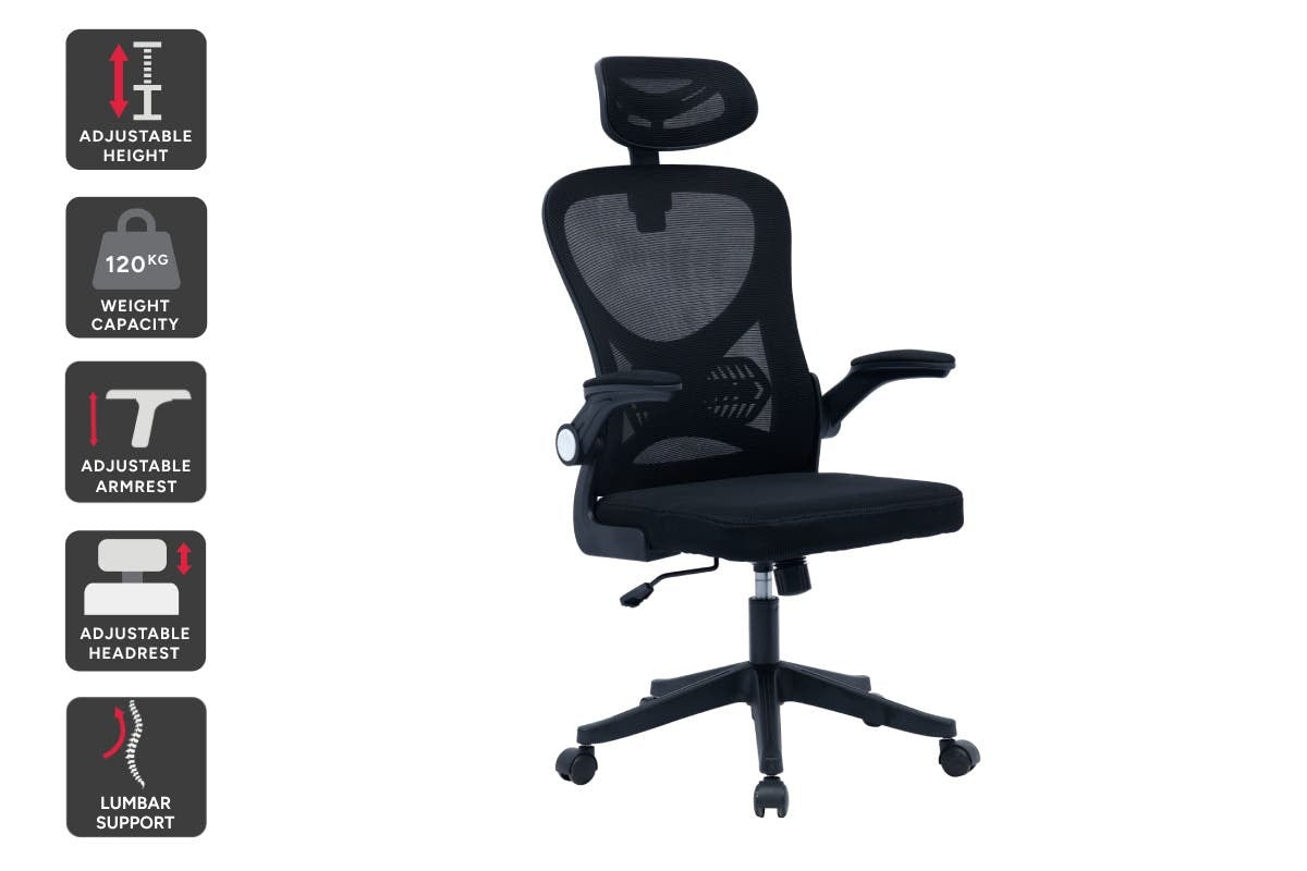 Ovela Owen Office Chair with Tilt Function - Black