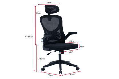 Ovela Owen Office Chair with Tilt Function - Black