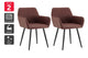 Set of 2 Ovela Paige Faux Leather Dining Chairs (Tan, PU)