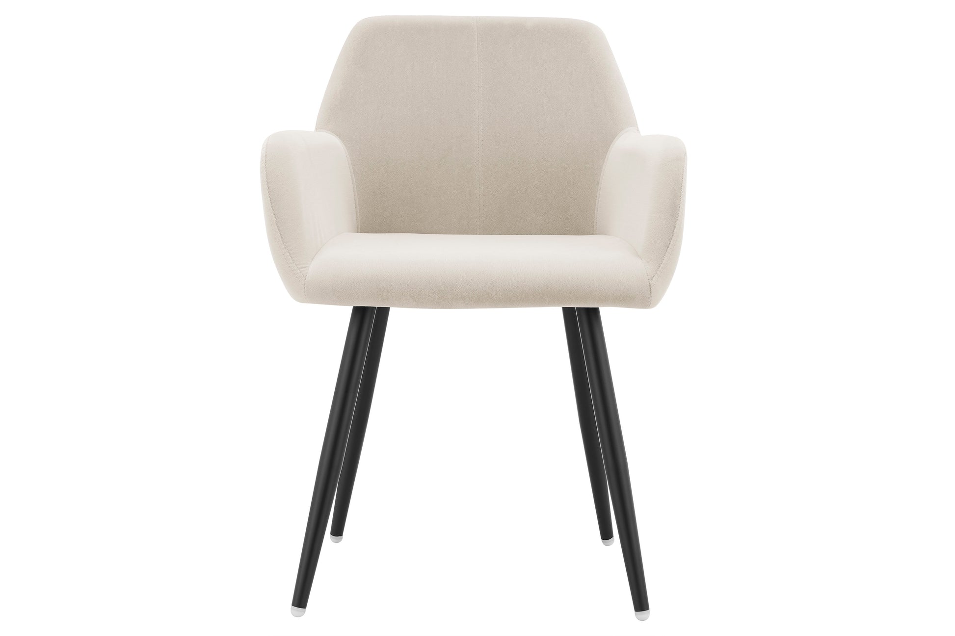 Set of 2 Ovela Paige Velvet Dining Chairs (Beige)