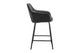 Ovela Set of 2 Paige Faux Leather Bar Stools (Black PU/Black)