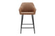 Ovela Set of 2 Paige Faux Leather Bar Stools (Tan PU/Black)