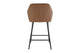 Ovela Set of 2 Paige Faux Leather Bar Stools (Tan PU/Black)