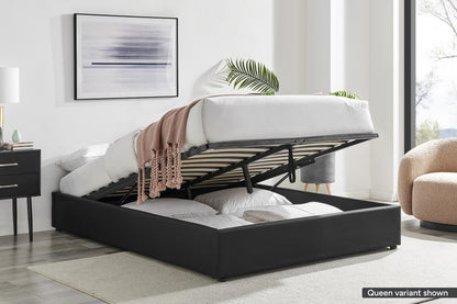 Ovela Parker Gas Lift Bed Frame (Black, Double)