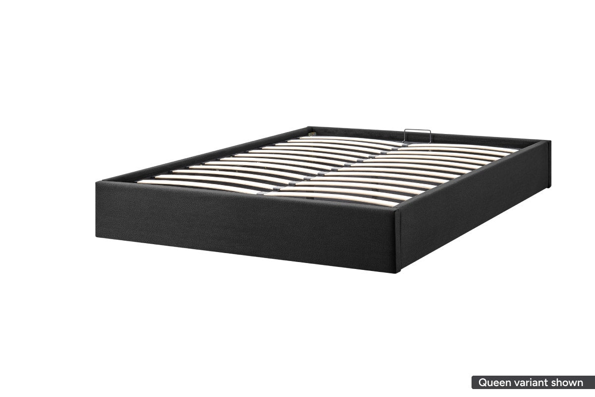 Ovela Parker Gas Lift Bed Frame (Black, Double)