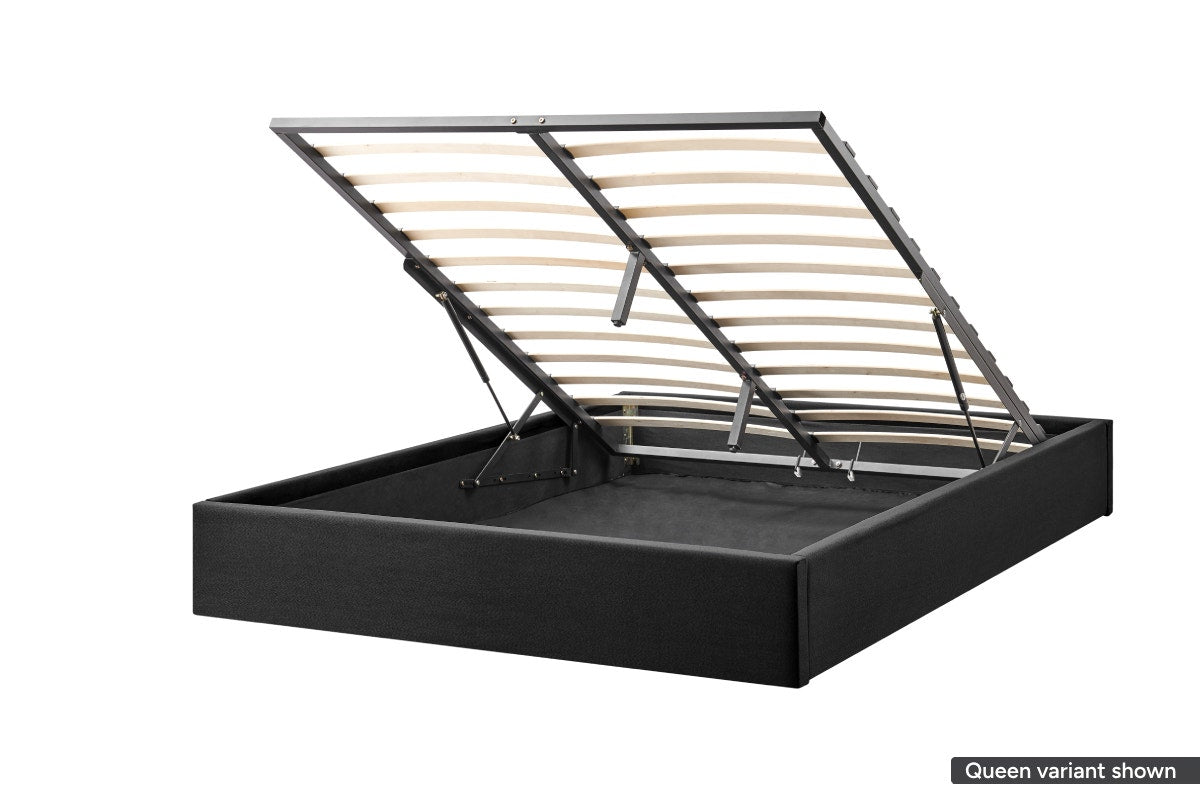 Ovela Parker Gas Lift Bed Frame (Black, Double)