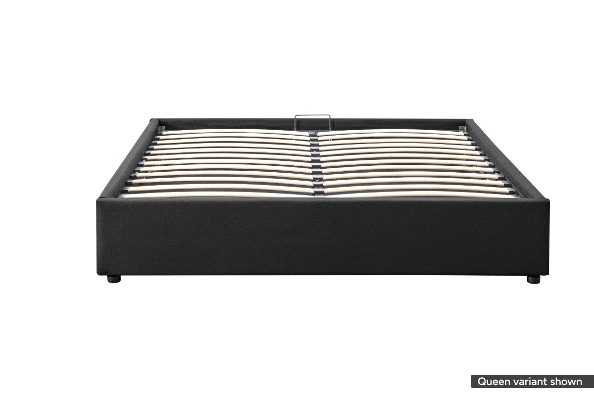 Ovela Parker Gas Lift Bed Frame (Black, Double)