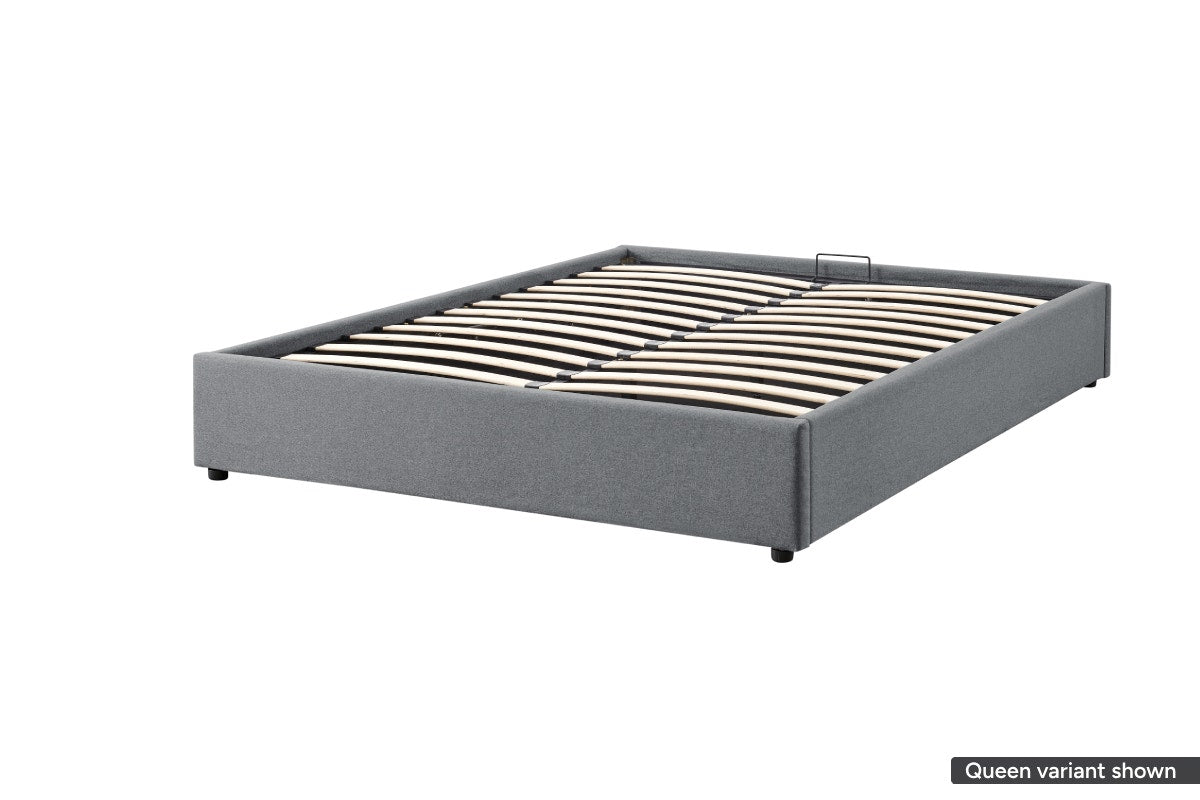 Ovela Parker Gas Lift Bed Frame (Grey, Double)