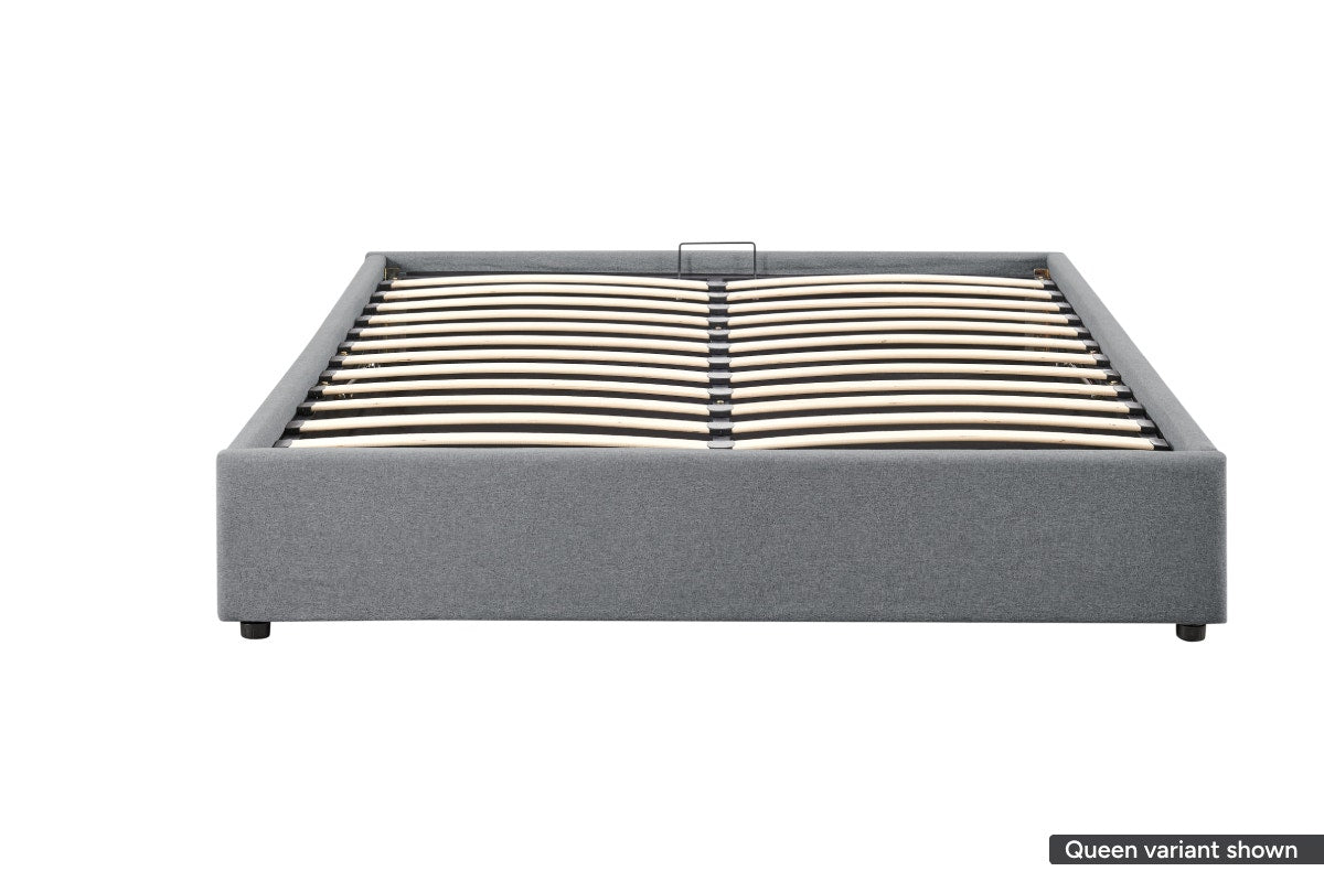 Ovela Parker Gas Lift Bed Frame (Grey, Double)