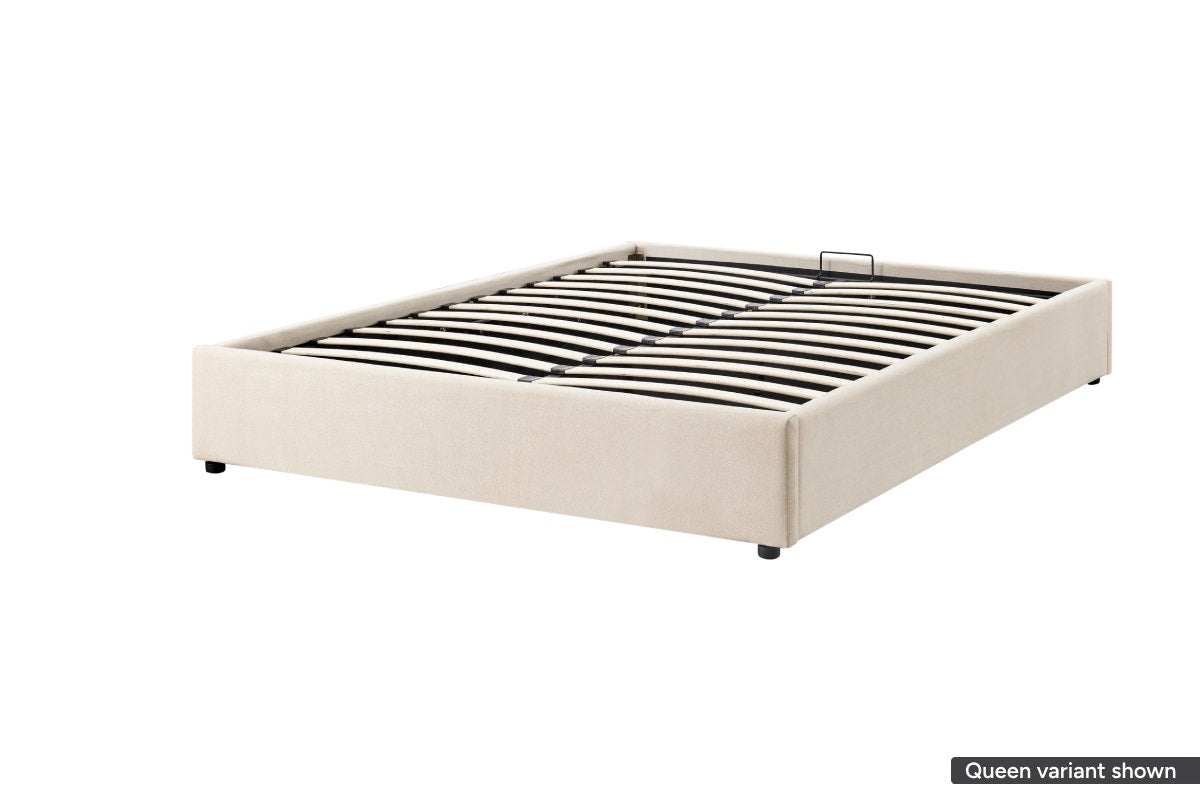 Ovela Parker Gas Lift Bed Frame (Beige, Double)