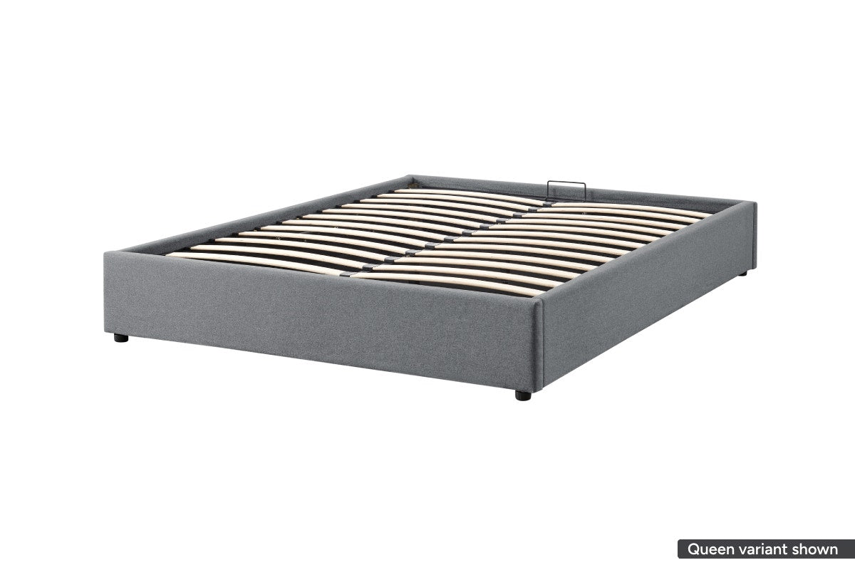 Ovela Parker Gas Lift Bed Frame (Grey, King)