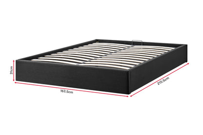 Ovela Parker Gas Lift Bed Frame (Black, Queen)