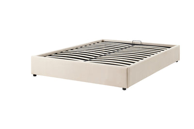 Ovela Parker Gas Lift Bed Frame - Beige, Queen