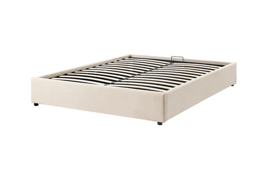 Ovela Parker Gas Lift Bed Frame - Beige, Queen - Auzzistore