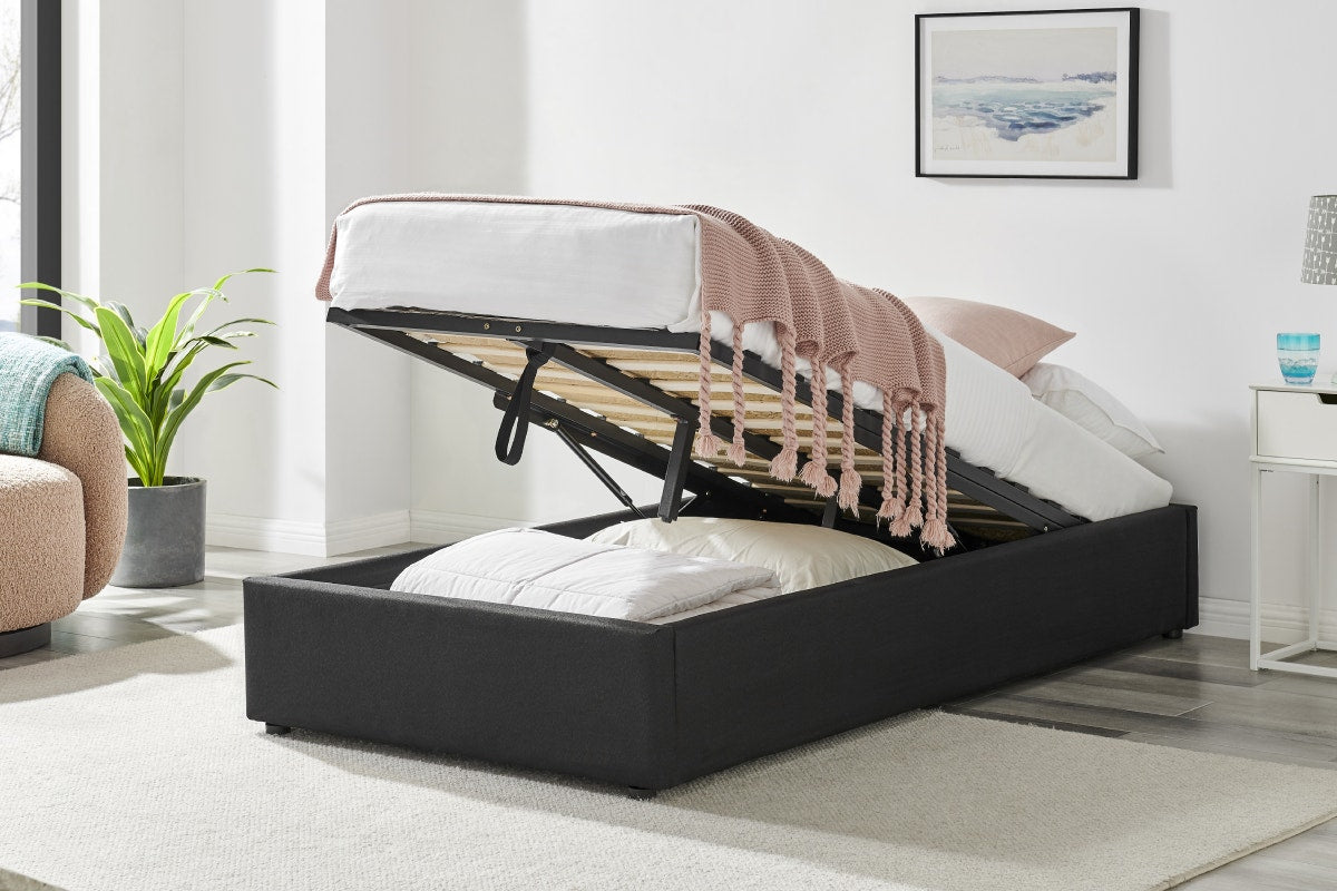 Ovela Parker Gas Lift Bed Frame (Black, Single)