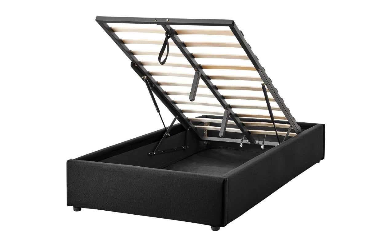 Ovela Parker Gas Lift Bed Frame (Black, Single)