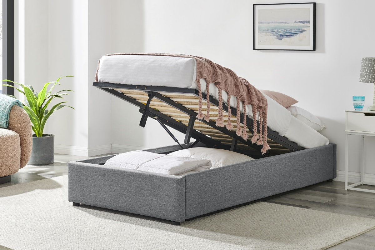 Ovela Parker Gas Lift Bed Frame (Grey; Single)