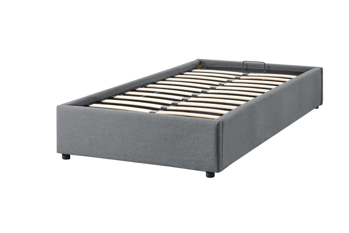 Ovela Parker Gas Lift Bed Frame (Grey; Single)