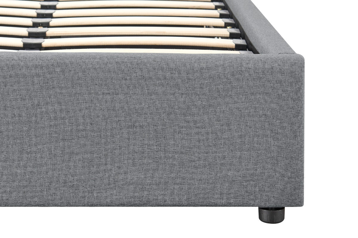 Ovela Parker Gas Lift Bed Frame (Grey; Single)