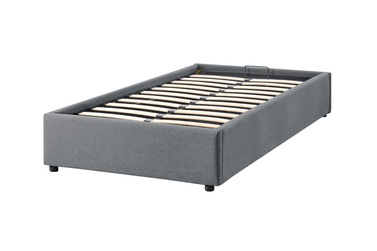 Ovela Parker Gas Lift Bed Frame (Grey; Single)