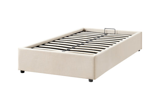 Ovela Parker Gas Lift Bed Frame (Beige, Single)