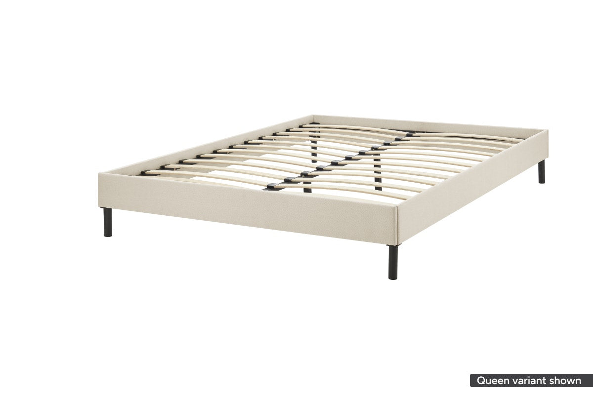 Ovela Parker Bed Frame (Beige; Double)