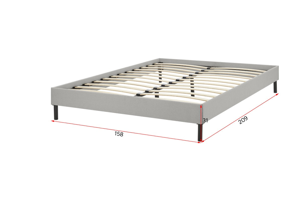 Ovela Parker Bed Frame (Grey, Queen)