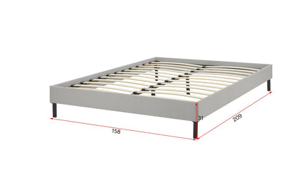 Ovela Parker Bed Frame (Grey, Queen)