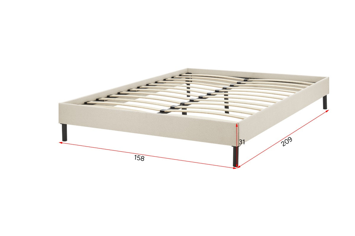 Ovela Parker Bed Frame (Beige, Queen)
